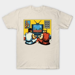 Retro Couch Co-Op Fighting Video Game Classic T-Shirt